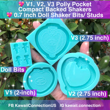 Load image into Gallery viewer, Polly Pocket Heart Compact *3 Design Choices* Backed Shaker or 0.7 inch Doll Shaker Bits Silicone Mold for Resin
