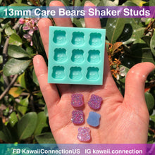 Load image into Gallery viewer, 13mm Shiny Care Bears Detailed Design Silicone Mold Palette for Custom Resin Deco Shaker Charms Cabochons and Stud Earrings
