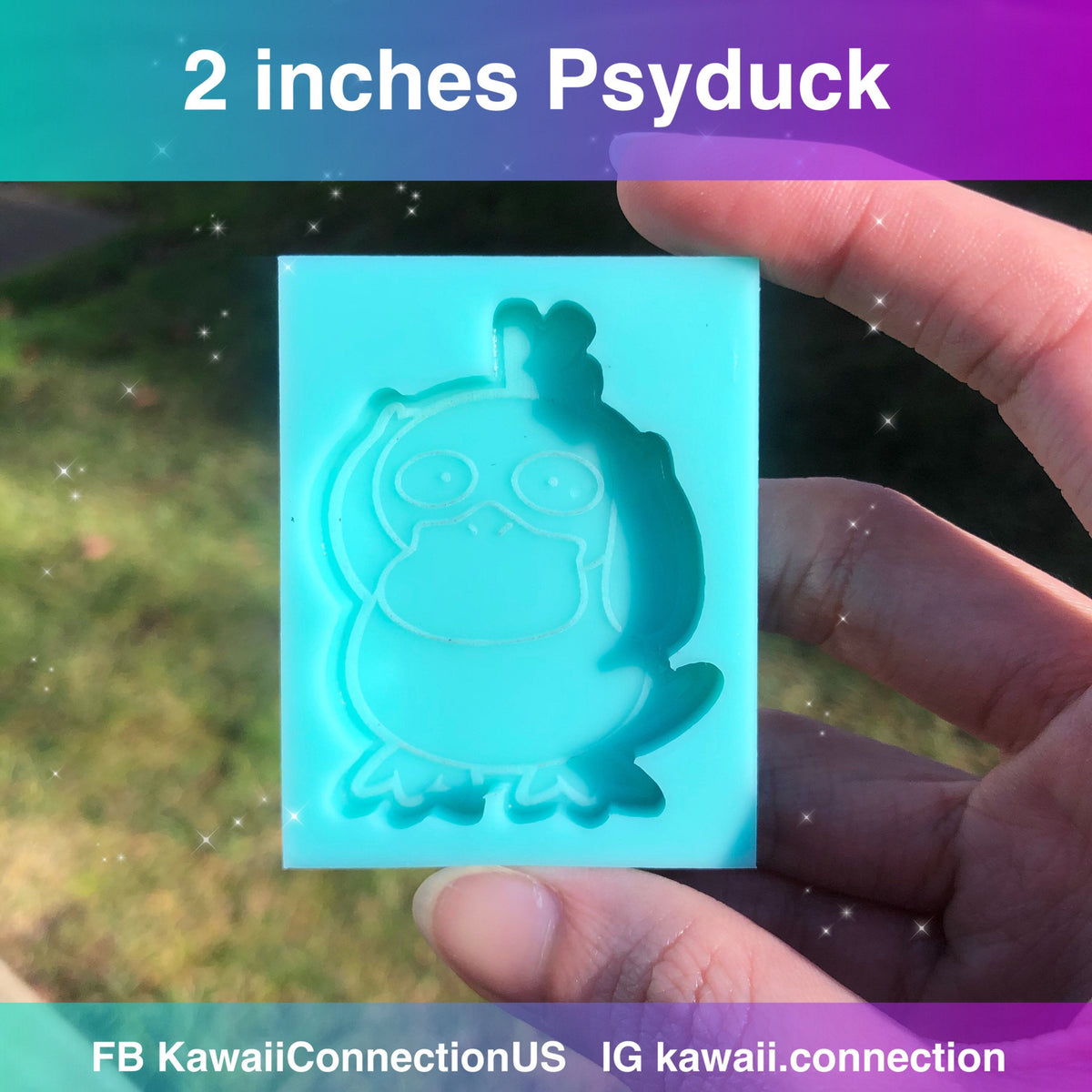 2 inches Psyduck Silicone Mold for Custom Resin Deco Charms Cabochons –  Kawaii Connection