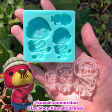 Load image into Gallery viewer, Pascal (3 sizes) from Animal Crossing Switch AC Villager Silicone Mold Palette for Custom Figure for Keychain Charm
