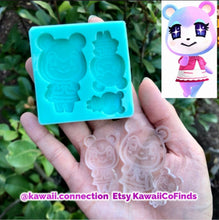 Load image into Gallery viewer, Judy Bear (3 sizes) from Animal Crossing Switch AC Villager Silicone Mold Palette for Custom Figure for Keychain Charm
