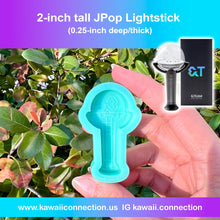 Load image into Gallery viewer, J-Pop 2-inch tall (0.25 inch deep) Lightstick Silicone Mold for Resin Jpop Charms DIY
