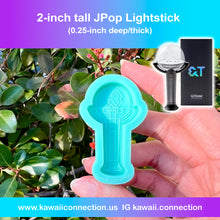 Load image into Gallery viewer, J-Pop 2-inch tall (0.25 inch deep) Lightstick Silicone Mold for Resin Jpop Charms DIY
