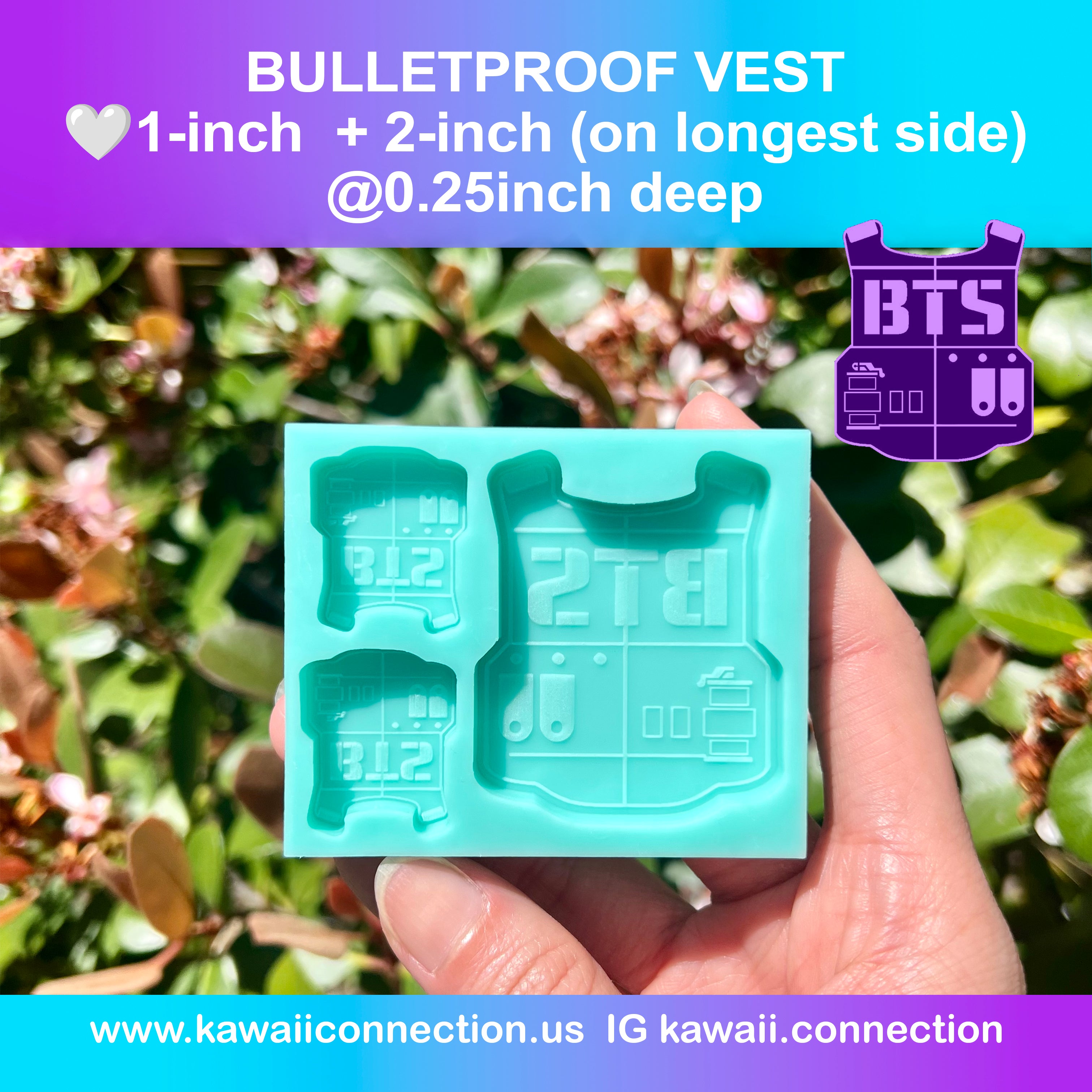 Bulletproof Vest 1-inch + 2-inch (0.25-inch deep) 7-member K