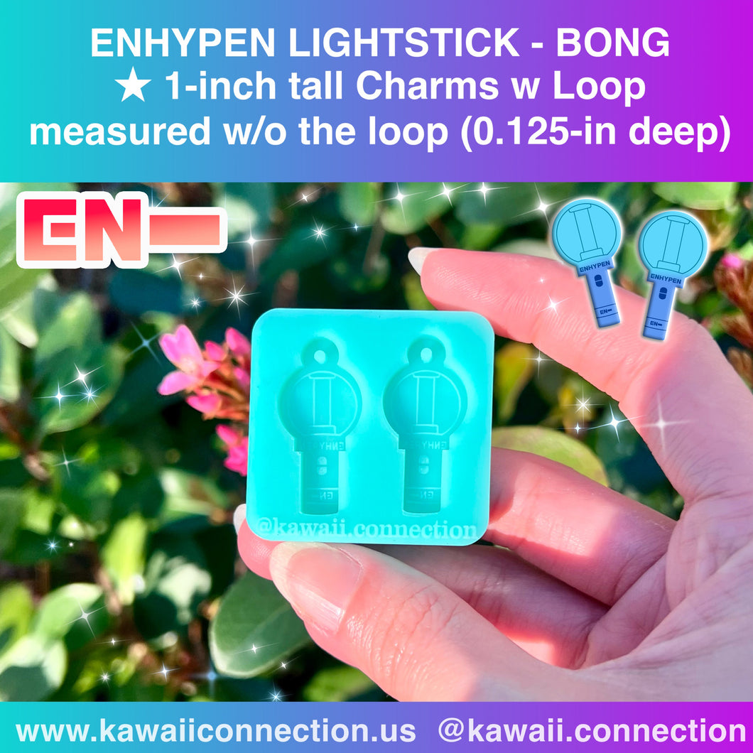 TINY 1-inch tall EN Bong K-Pop Light Stick Silicone Mold for Resin Earrings Keychains and Accessories