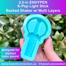 Load image into Gallery viewer, 2-inch or 3.5-inch tall (0.375 inch thick) EN K-Pop Light Stick Silicone Mold for Resin Shaker Keychains and Accessories
