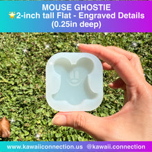 Load image into Gallery viewer, Halloween Haunted Mouse Ghostie Ghost (w/ multiple size options) Silicone Mold for Resin Pendants Keychain Shaker Charm Phone Grip
