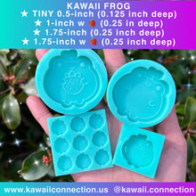 Load image into Gallery viewer, Multiple Size Options of Cutie Kawaii Frog Silicone Mold for Custom Resin Dangle Earrings Charms Stitch Marker
