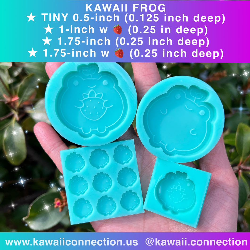 Multiple Size Options of Cutie Kawaii Frog Silicone Mold for Custom Resin Dangle Earrings Charms Stitch Marker