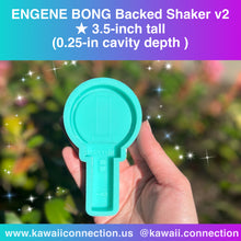 Load image into Gallery viewer, V2 Backed Shaker 2.5-inch or 3.5-inch tall (0.25 inch cavity depth) EN K-Pop Light Stick Silicone Mold for Resin Shaker Keychains and Accessories

