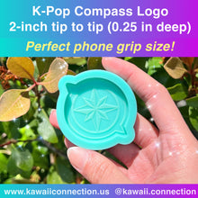 Load image into Gallery viewer, 2-inch K-Pop Compass Logo (0.25 inch deep) K-Pop Silicone Mold (Perfect Phone Grip size!) for Resin Kpop Deco Charms DIY
