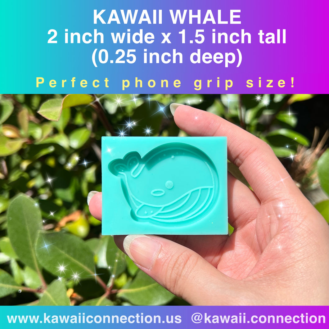 2 inches (end to end) at 0.25 inch deep Whale Inspired by 7-Member K-Pop Detailed Silicone Mold for Custom Resin Keychain Deco Charm