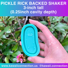 Load image into Gallery viewer, Pickle Backed Shaker 2, 3 or 4-inch tall (0.125 inch cavity depth) Mad Scientist Show Charm Silicone Mold for Resin Charms DIY
