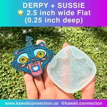 Load image into Gallery viewer, TIGER + PARTNER 2.5-inch wide (0.256 inch deep) or 1.5-inch tall w/ Loop (0.125 inch deep) Silicone Mold for Resin Charm

