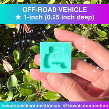 Load image into Gallery viewer, Off-Road Vehicle 1 inch or 2 inch wide (0.25 inch deep) Silicone Mold for Resi Charms Stitch Markers Needle Minder Zip Pull Phone Grip
