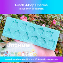 Load image into Gallery viewer, J-Pop 1-inch Charms w/ Built-in Loop (0.125 inch deep) Silicone Mold for Resin Deco Kindle Zipper Bag Tumbler Charms DIY
