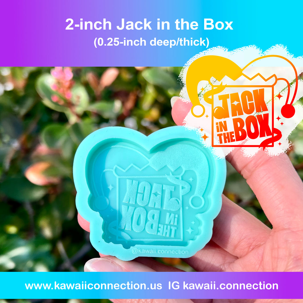 K-Pop 2-inch (0.25 inch deep) Jack in the Box Silicone Mold for Resin Kpop Badge Reel Charms Phone Grip DIY