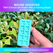 Load image into Gallery viewer, Halloween Haunted Mouse Ghostie Ghost (multiple size options) Silicone Mold for Resin Pendants Keychain Shaker Charm Phone Grip
