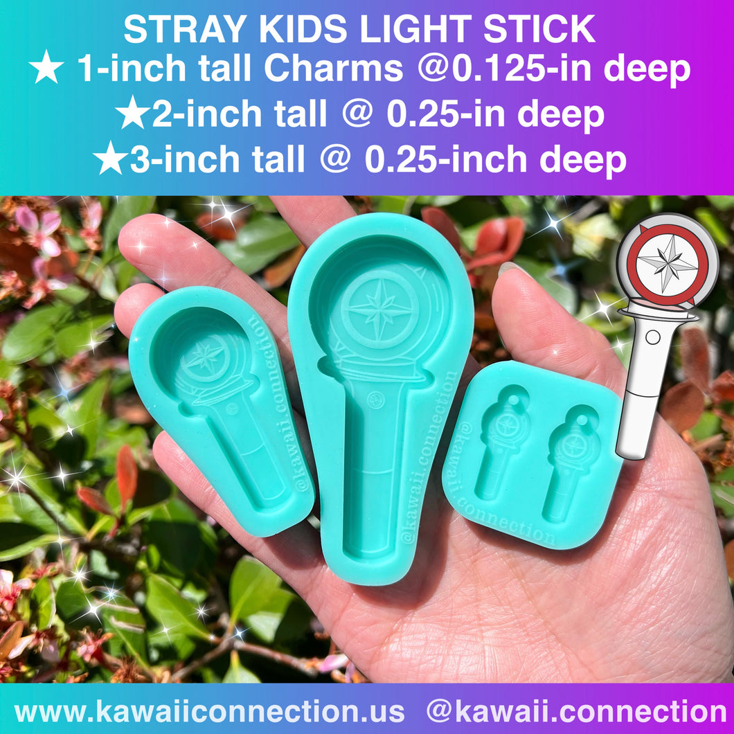 Stray Kids Light Stick Multi Size Options K-Pop Silicone Mold for Resin Earrings Keychains and Accessories