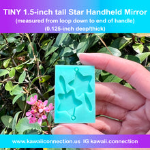 Load image into Gallery viewer, 1.5 inches tall (0.125 inch deep) Star Handheld Mirror Style Earring Kindle Water Bottle Stitch Marker Charm Silicone Mold for Resin
