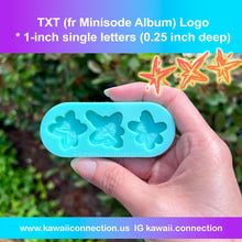 Load image into Gallery viewer, TXT Minisode Album Logo Multiple Size Options (see photos) K-Pop Silicone Mold for Resin Zipper Pull Phone Light Stick Earrings Pin Charms
