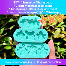 Load image into Gallery viewer, TXT Minisode Album Logo Multiple Size Options (see photos) K-Pop Silicone Mold for Resin Zipper Pull Phone Light Stick Earrings Pin Charms
