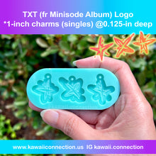 Load image into Gallery viewer, TXT Minisode Album Logo Multiple Size Options (see photos) K-Pop Silicone Mold for Resin Zipper Pull Phone Light Stick Earrings Pin Charms
