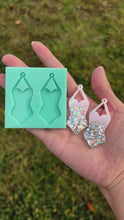 Load and play video in Gallery viewer, 2-inch (0.125 inch deep) Swimsuit Bathing suit w Loop Silicone Mold Palette for Resin Dangle Earrings Stitch Marker Zipper Pull Charms DIY
