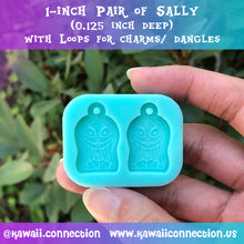 Load image into Gallery viewer, 1 inch Sally from NBC (0.125 inch deep) Dangle Earrings or Charms Shiny Silicone Mold for Resin
