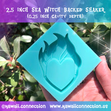 Load image into Gallery viewer, 1.5 inch or 2.5 inch Simplistic Ursula Backed Shaker Silicone Mold for Custom Resin Deco Bag Charms

