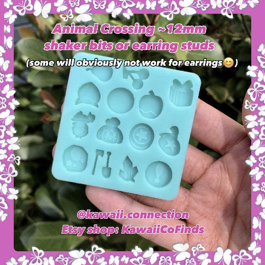 TINY 0.5 inch Shaker Bits Filler from Game Villager Silicone Mold Palette for Custom Resin Keychain Deco Charm
