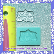 Load image into Gallery viewer, 1.5 inch x 1 inch Logo of Animal Crossing Game Silicone Mold for Custom Resin Figure for Keychain Charm
