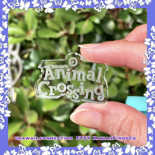 1.5 inch x 1 inch Logo of Animal Crossing Game Silicone Mold for Custom Resin Figure for Keychain Charm