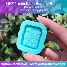 Load image into Gallery viewer, 2.5 inches Backed Shaker Hocus Pocus Book of Spells Highly Detailed Silicone Mold for Custom Resin Deco Charm for Halloween
