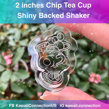 Load image into Gallery viewer, 2 inch Chip Tea Cup Backed Shaker from Princess Beauty Movie Silicone Mold for Resin Bag and Key Charms
