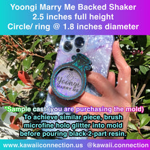 Load image into Gallery viewer, Marry Me on Ring Backed Shaker (perfect phone grip size) K-Pop Love Silicone Mold for Resin Plaster Deco Keychain Bag Charms
