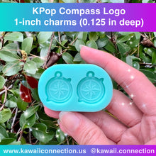 Load image into Gallery viewer, 2-inch K-Pop Compass Logo (0.25 inch deep) K-Pop Silicone Mold (Perfect Phone Grip size!) for Resin Kpop Deco Charms DIY
