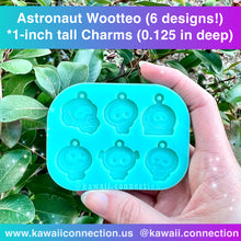 Load image into Gallery viewer, Kpop Astronaut Doll (2 size options) TINY 0.5inch Shaker Bits/ Earring Studs or 1-inch w Loop (0.125 inch deep) Silicone Mold for Resin
