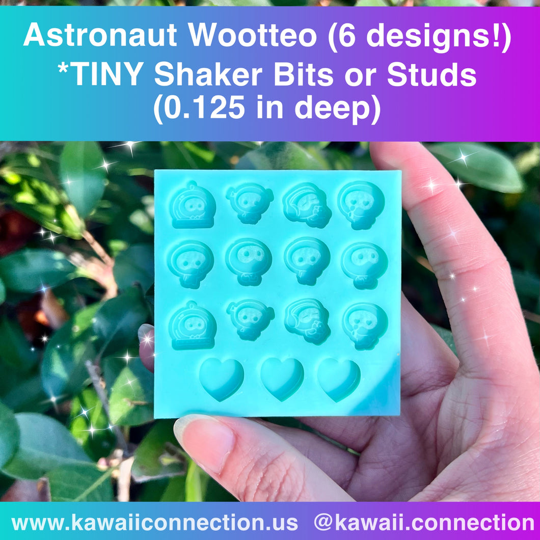 Kpop Astronaut Doll (2 size options) TINY 0.5inch Shaker Bits/ Earring Studs or 1-inch w Loop (0.125 inch deep) Silicone Mold for Resin