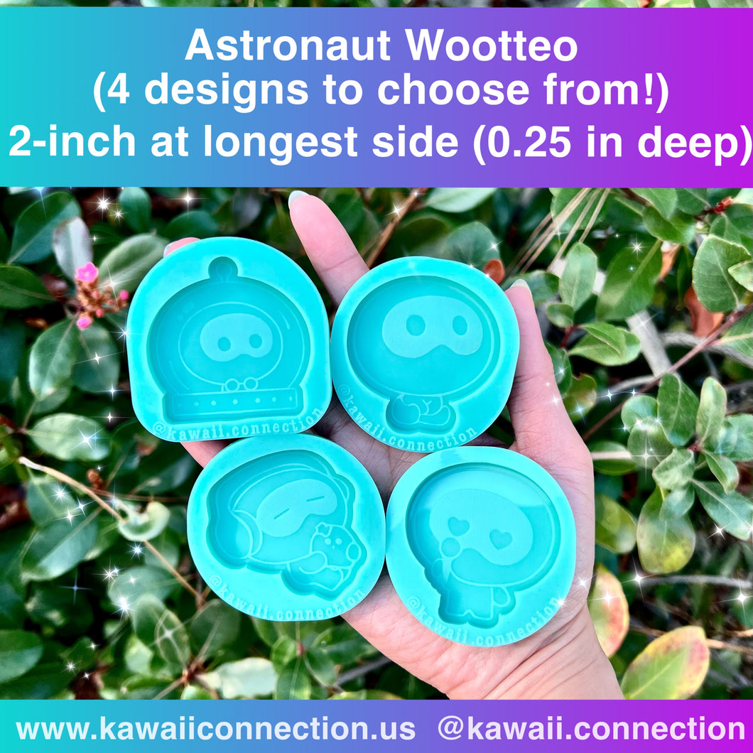 Kpop Astronaut Doll 2-inch on longest side (0.25 inch deep) Silicone Mold for K-pop Resin Deco Charms - perfect phone grip size!