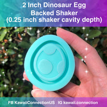 Load image into Gallery viewer, YOU CHOOSE *2 sizes* Racing Game Dinosaur Egg Shiny Backed Shaker Silicone Mold Palette for Resin Craft Keychain Charms DIY

