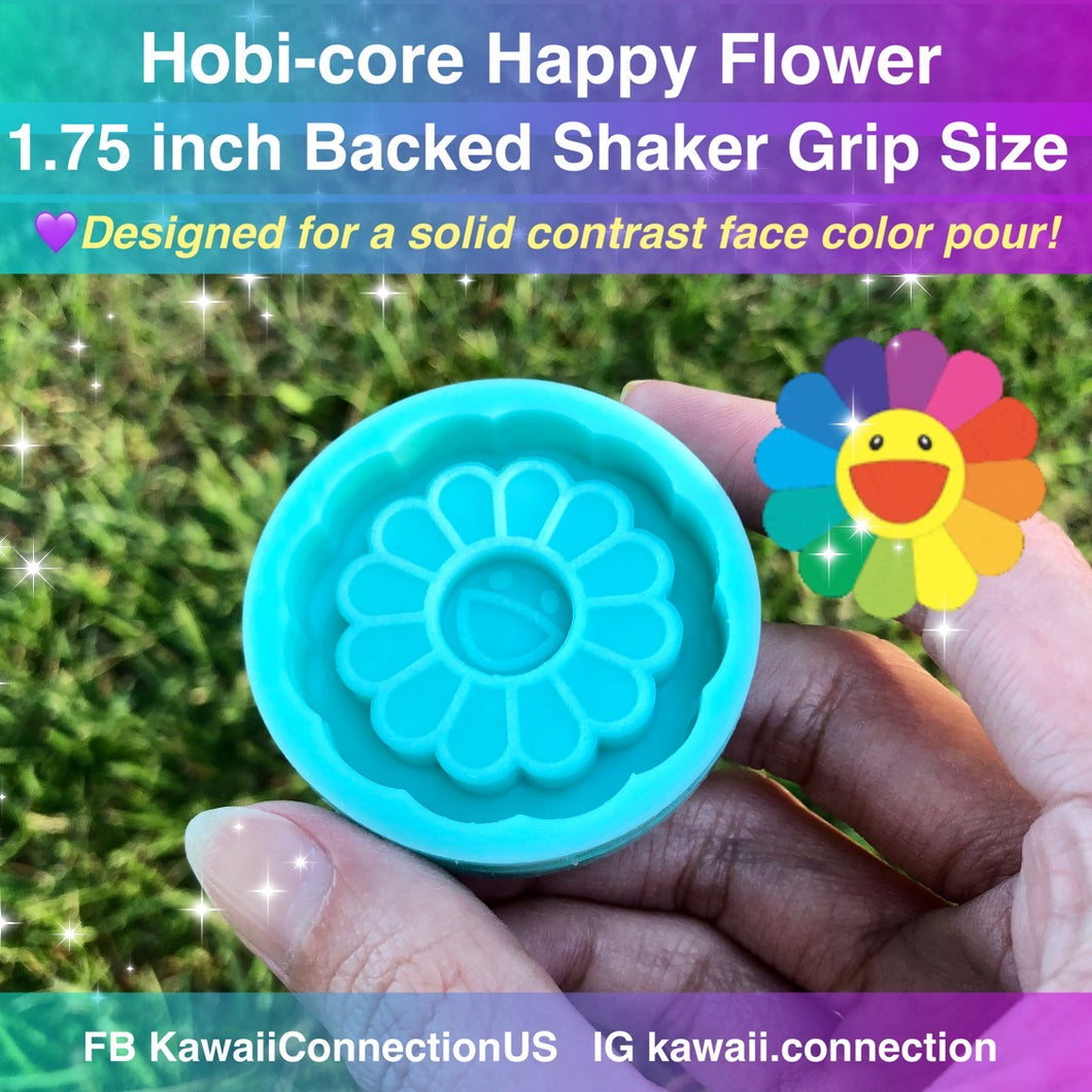 TINY 0.5 to 0.7 inch Shaker Bits BTS Hobi J-Hope Happy Flower (designed for a solid face color resin pour aka less painting!) Earring Studs Size Silicone Mold