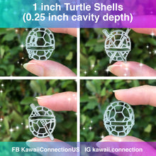 Load image into Gallery viewer, 1-inch Turtle Shells Silicone Mold Palette for Custom Resin Deco Bag Charms Needle Minder Zip Pulls DIY
