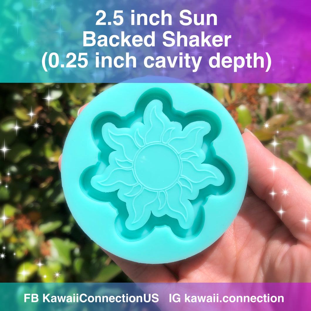 2.5 inch Sun Backed Shaker from Lost Princess Resin Silicone Mold