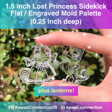 Load image into Gallery viewer, 1.5 inch Pascal (2 designs) + 1 &amp; 0.75 inch Lanterns - all at 0.25 inch deep - from Lost Princess for Bow Pendant Charms Needle Minder Wax Melts Cabochons Resin Silicone Mold
