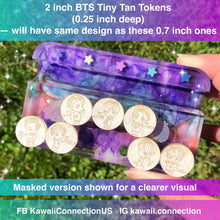 Load image into Gallery viewer, 2 inch (0.25 inch deep) BTS Tiny Tan K-Pop Token Coin Silicone Mold Palette for Resin Phone Grip Bag Charms DIY
