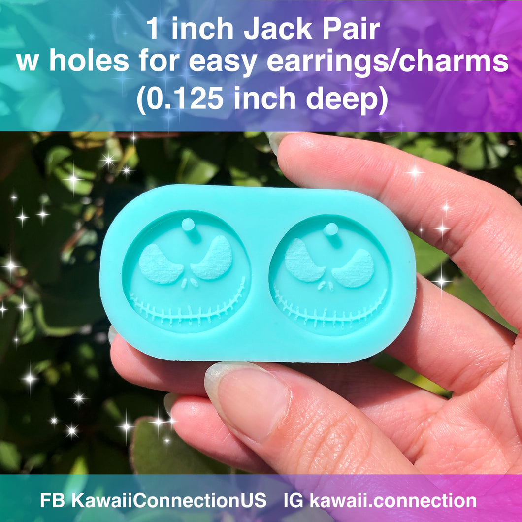 1 inch Sally from NBC (0.125 inch deep) Dangle Earrings or Charms Shiny Silicone Mold for Resin