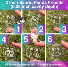 Load image into Gallery viewer, 2 inch Sanrio x Panda *YOU CHOOSE* (0.25 inch deep) Shiny Silicone Mold for Resin DIY - Options in 2nd Photo
