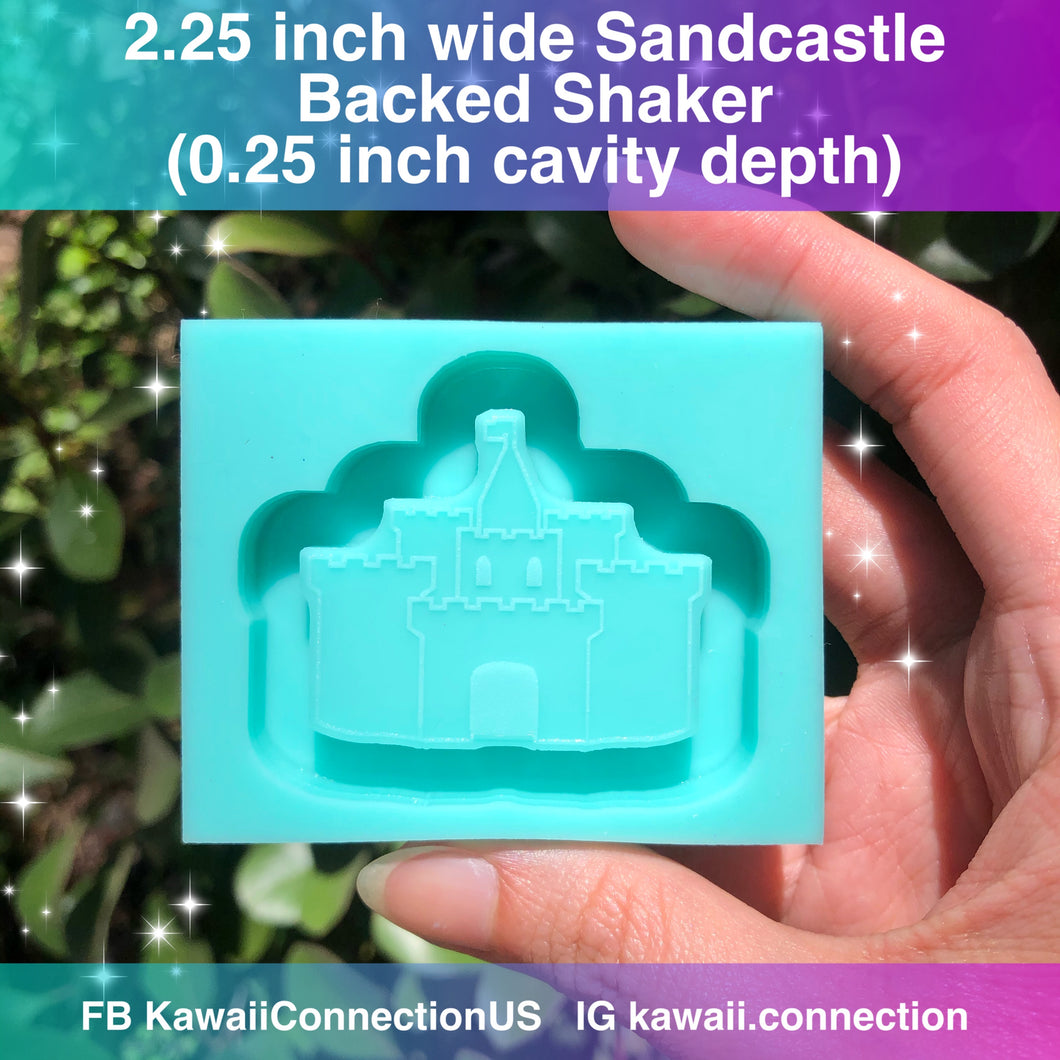 2.25 inches wide Sandcastle Backed Shaker (0.25 inch cavity depth) Silicone Mold