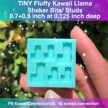 Load image into Gallery viewer, 1.5 inch Kawaii Fluffy Llama Backed Shaker or Shaker Bits/ Earring Studs Silicone Mold for Resin Bow Center
